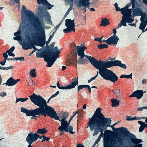 Silhouette Nyc Floral Stretchy Pencil Skirt XL White Pink Blue - Picture 7 of 9